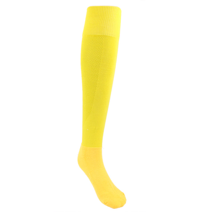 Crofta 1 Pair Thicken Soccer Football Sports Knee High Sports Tube Socks Yellow