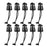 Crofta 10pcs Outdoor Molle Elastic Cord Webbing Hang Buckle Roll Clips Black