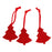 Crofta 10Pcs Xmas Tree Shape Felt Christmas Trees Ornament Decorative Hanger Red