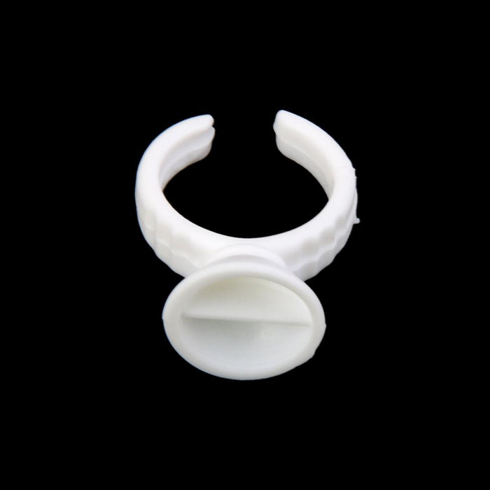 Crofta 100 Disposable Eyelash Extension Tattoo Pigment Holder Rings Small