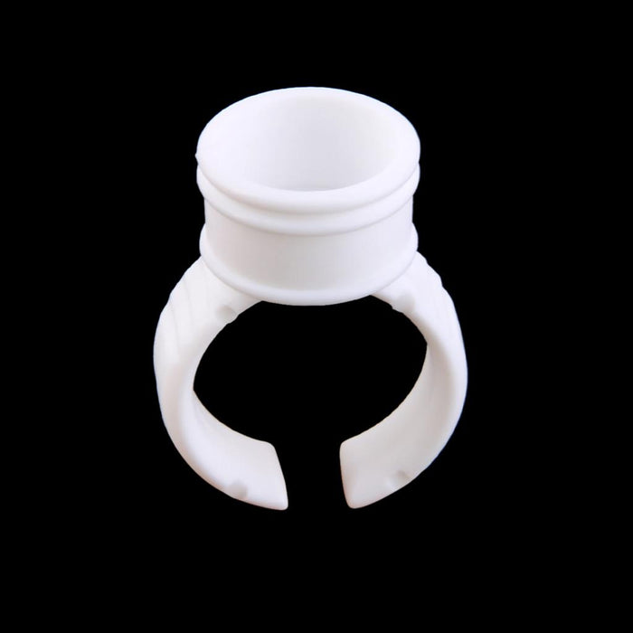 Crofta 100 Disposable Eyelash Extension Tattoo Pigment Holder Rings Medium