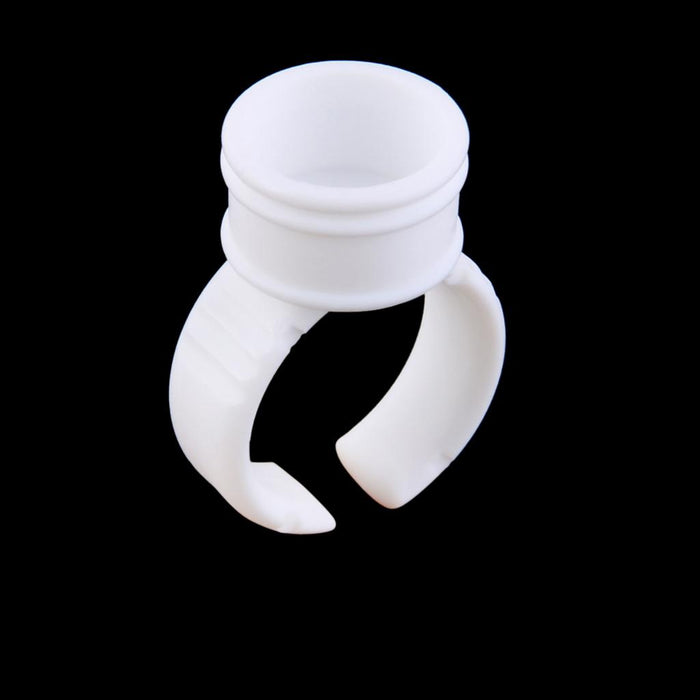 Crofta 100 Disposable Eyelash Extension Tattoo Pigment Holder Rings Medium