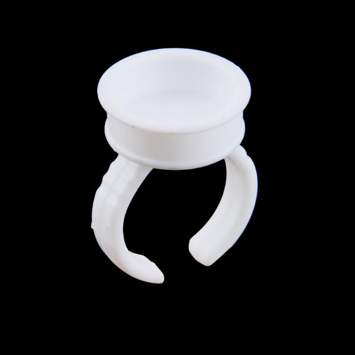 Crofta 100 Disposable Eyelash Extension Tattoo Pigment Holder Rings Large