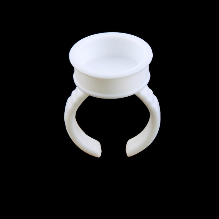 Crofta 100 Disposable Eyelash Extension Tattoo Pigment Holder Rings Large