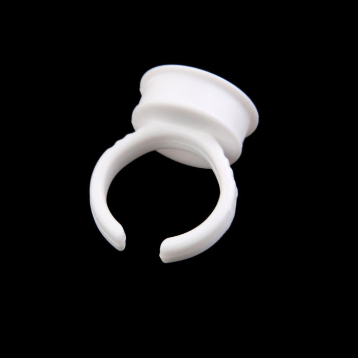 Crofta 100 Disposable Eyelash Extension Tattoo Pigment Holder Rings Large