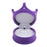 Crofta Velvet Ring Jewelry Display Storage Box Gift Case Organizer Purple Crown S