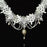 Crofta Women Girls Water Drop Imitation Pearl Necklace Pendant Chunky Statement Jewelry Wedding Birthday Xmas Party Supplies