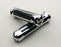 Crofta 1 pair Motorcycle Skull Stripe Chrome Hand Grips Handle Bar 1''