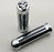 Crofta 1 pair Motorcycle Skull Stripe Chrome Hand Grips Handle Bar 1''