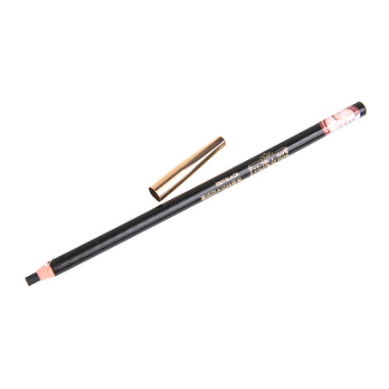 Crofta Waterproof Double Ended Liner Eyebrow Eyeliner Pencil Makeup Comestic Black