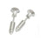 Crofta 1 Pair Men's Cool 316L stainless Steel Screw Earrings Ear Studs Silver