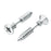 Crofta 1 Pair Men's Cool 316L stainless Steel Screw Earrings Ear Studs Silver