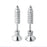 Crofta 1 Pair Men's Cool 316L stainless Steel Screw Earrings Ear Studs Silver