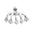 Crofta 1 Pair Charming Women Ladies Crystal Star Shape Ear Studs Pin Wrap Earrings Cuff Jewelry Gift