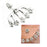 Crofta 1 Pair Charming Women Ladies Crystal Star Shape Ear Studs Pin Wrap Earrings Cuff Jewelry Gift