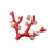 Crofta 1pc Cute Red Tree Branch Flower Gold Plated Alloy Brooch Christmas Gift