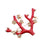 Crofta 1pc Cute Red Tree Branch Flower Gold Plated Alloy Brooch Christmas Gift