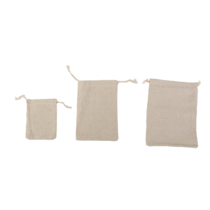 Crofta 10x BUrlap Jute Drawstring Pouch Gift Bags Wedding Xmas Sack 12.5x16.5cm