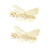 Crofta 1 Pair Women Ladies Gold Butterfly Hair clip Hairpin Accessory