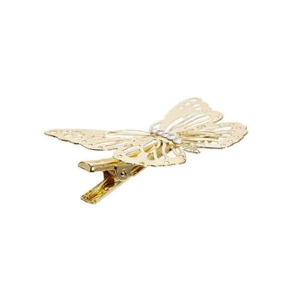 Crofta 1 Pair Women Ladies Gold Butterfly Hair clip Hairpin Accessory