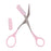 Crofta Women Eyebrow Trimmer Comb Eyelash Hair Scissors Cutter Remover Makeup Tool