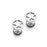 Crofta 1 Pair of Stainless Steel Silver Circle Five-pointed Star Earrings Studs