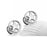 Crofta 1 Pair of Stainless Steel Silver Circle Five-pointed Star Earrings Studs