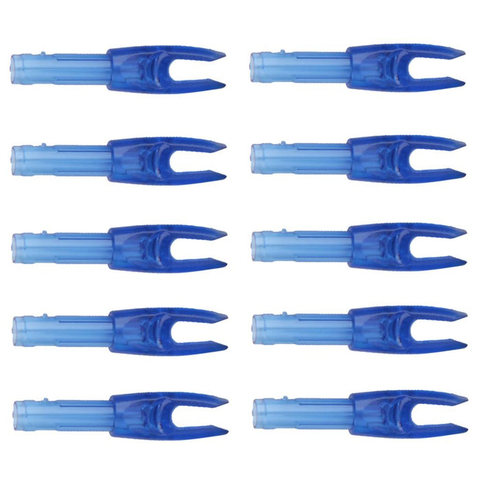 Crofta 10pcs Archery plastic Nock Arrow Shaft End Accessories transparent blue