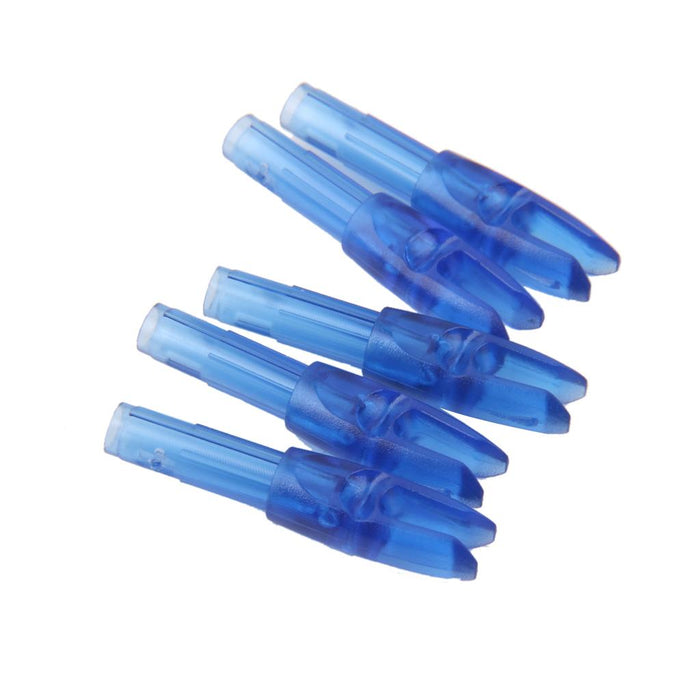 Crofta 10pcs Archery plastic Nock Arrow Shaft End Accessories transparent blue