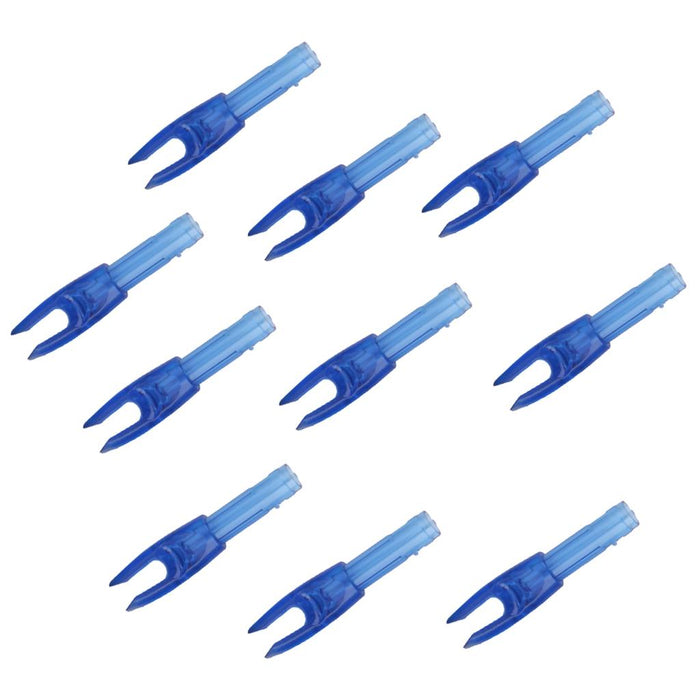 Crofta 10pcs Archery plastic Nock Arrow Shaft End Accessories transparent blue