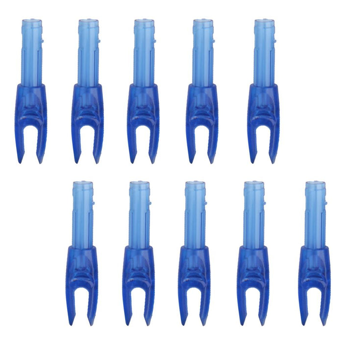 Crofta 10pcs Archery plastic Nock Arrow Shaft End Accessories transparent blue