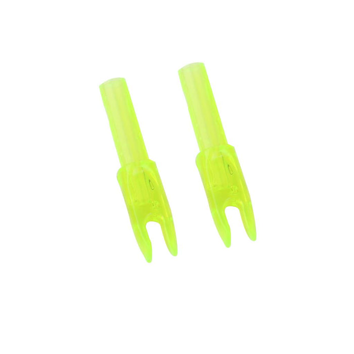 Crofta 10pcs Archery plastic Nock Arrow Shaft End Accessories transparent yellow