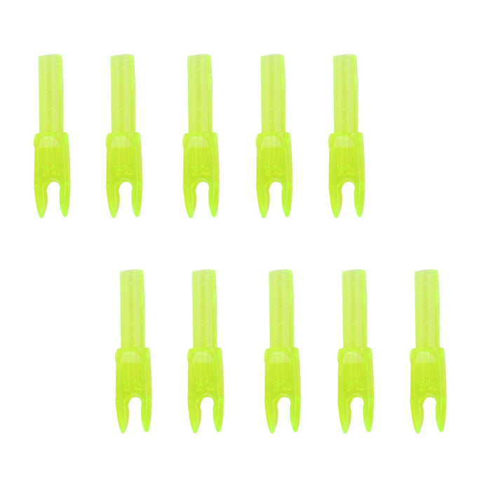 Crofta 10pcs Archery plastic Nock Arrow Shaft End Accessories transparent yellow