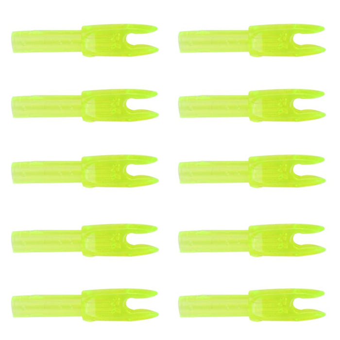 Crofta 10pcs Archery plastic Nock Arrow Shaft End Accessories transparent yellow