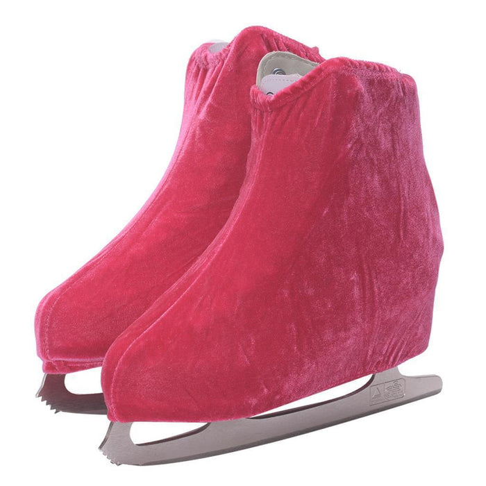 Crofta Pair Velvet Reusable Ice Skating Shoe Covers Stretchy Overshoes Pink M