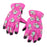 Crofta 1 Pair Winter Warm Breathable 2-4 Years Children Kids Ski Gloves Rose Pink