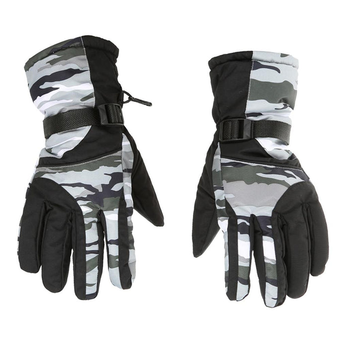 Crofta 1 Pair Men's Waterproof Breathable Snow Sport Ski Sports Gloves