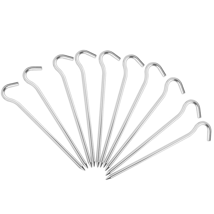 Crofta 10  x  Outdoor Aluminium Alloy Tent Peg Nail Stakes Hooks Hiking Tarp