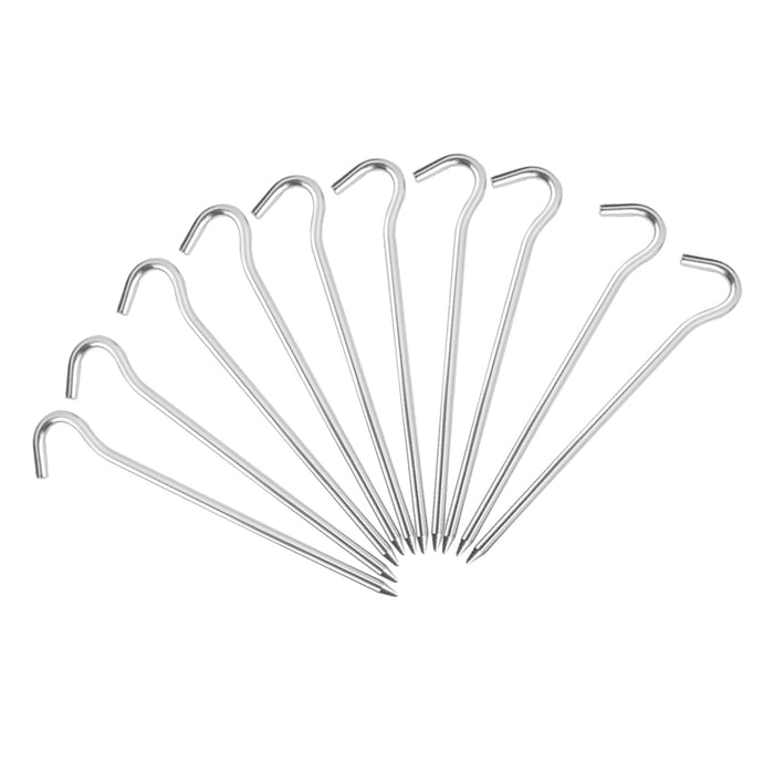 Crofta 10  x  Outdoor Aluminium Alloy Tent Peg Nail Stakes Hooks Hiking Tarp