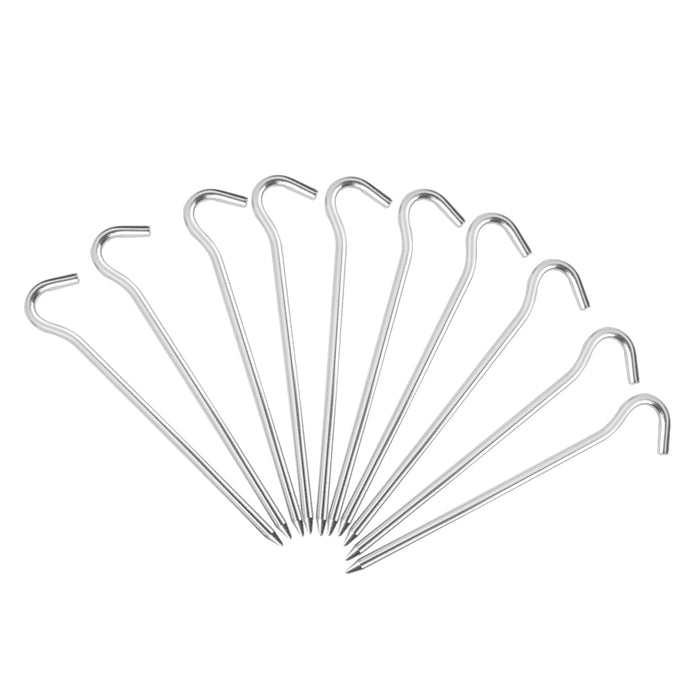 Crofta 10  x  Outdoor Aluminium Alloy Tent Peg Nail Stakes Hooks Hiking Tarp