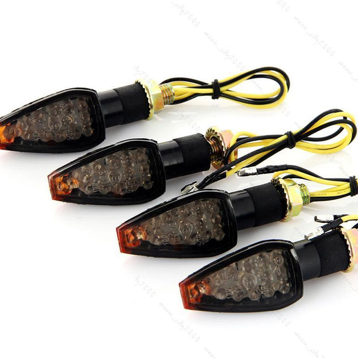 Crofta 1 Pair 15 LED Motorcycle Turn Signal Motorbike LED Indicator Light