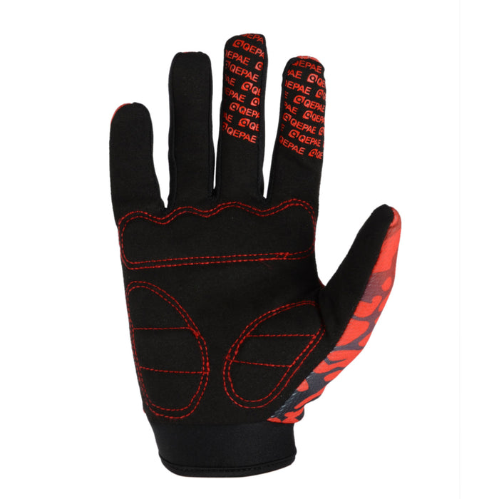 Crofta Winter Outdoor Sports Cycling Bike Bicycle Full Finger Gloves Red Yellow L