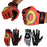 Crofta Winter Outdoor Sports Cycling Bike Bicycle Full Finger Gloves Red Yellow L