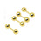 Crofta 16G Eyebrow Ear Nose Lip Rings Body Piercing Jewelry PACK OF 4PCS Gold 1.2mm 5mm