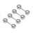 Crofta 16G Eyebrow Ear Nose Lip Rings Body Piercing Jewelry PACK OF 4PCS Silver 1.2mm  5mm