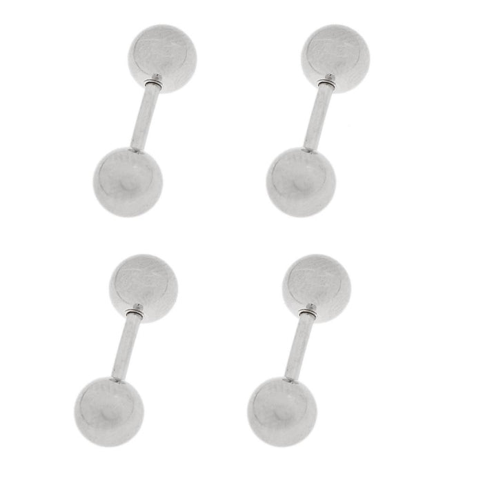 Crofta 16G Eyebrow Ear Nose Lip Rings Body Piercing Jewelry PACK OF 4PCS Silver 1.2mm  5mm