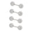 Crofta 16G Eyebrow Ear Nose Lip Rings Body Piercing Jewelry PACK OF 4PCS Silver 1.2mm  5mm