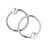 Crofta 1 Pairs Stainless Steel Nose Tragus Lip Captive Bead Hoop Ring Silver