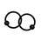 Crofta 1 Pairs Stainless Steel Nose Tragus Lip Captive Bead Hoop Ring Black