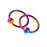 Crofta 1 Pairs Stainless Steel Nose Tragus Lip Captive Bead Hoop Ring Rainbow